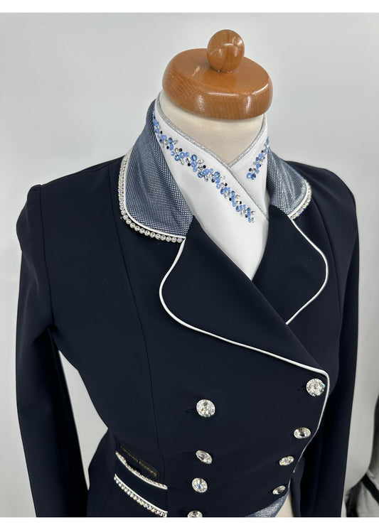 Lamantia Couture Mini Frack LE Suedine Ice blue diamond