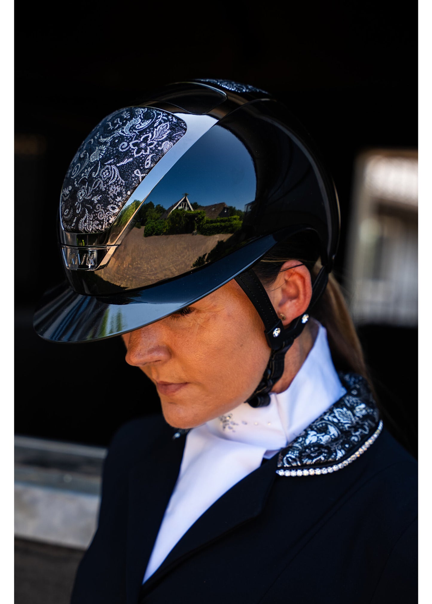 Kask Star Lady Lamantia couture Signature Silver Flower