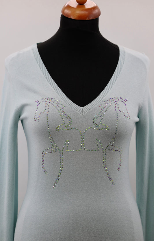 Equestrian Style NoConcept Signature Swarovksi V-Hals Mint