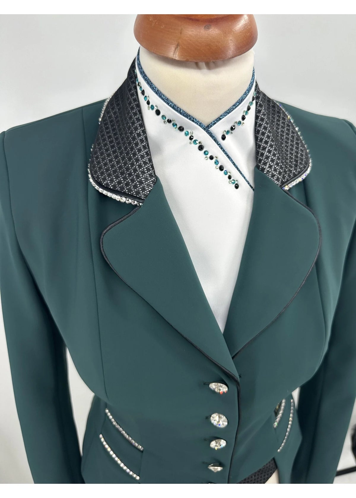 DEMO Lamantia Couture Mini Frack Hunter green LE Classic Black Square maat 36