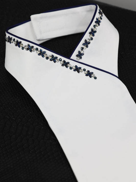 Swarovski Plastron Lamantia Crystal Flower Rocks Blue