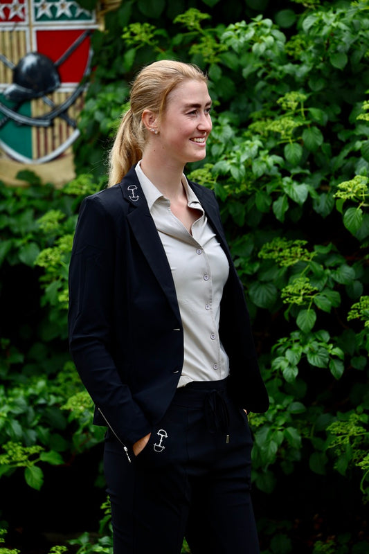 Equestrian Style Blouse Swarovski Sand
