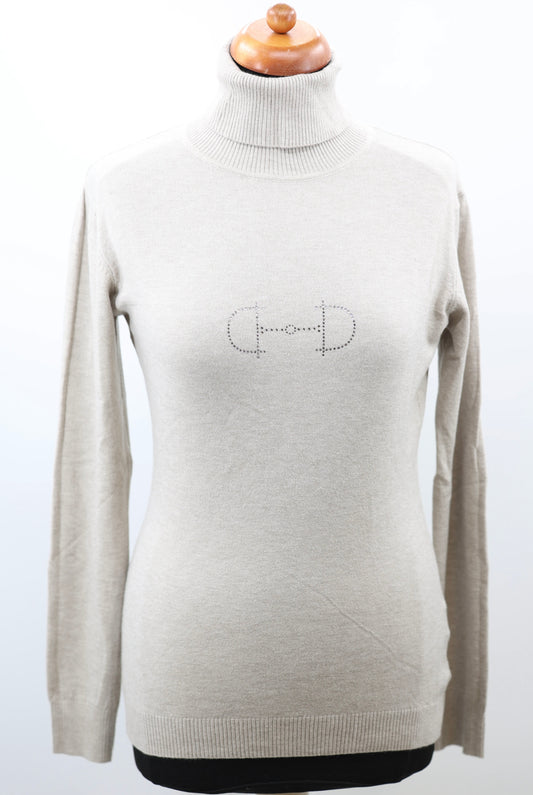 Equestrian style coltrui swarovski one size Creme