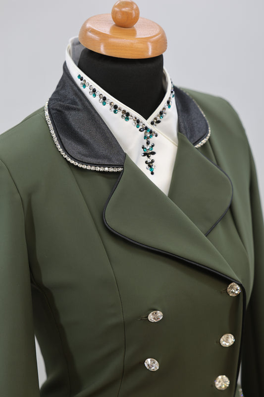 Lamantia Couture Frack Kaki Green Lurex