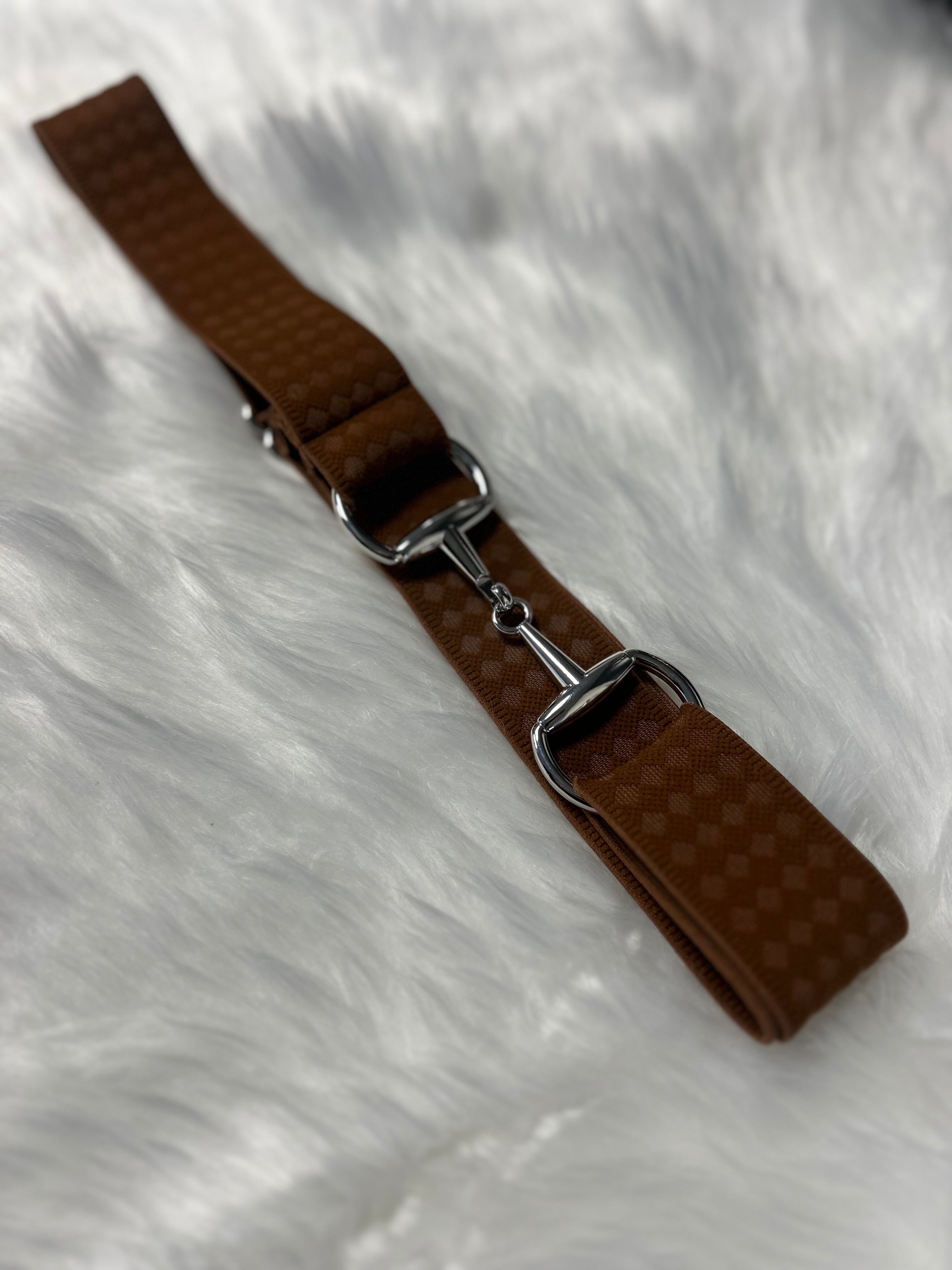 Shiny bit riem - Bruin/Square