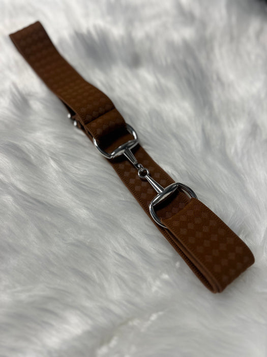 Shiny bit riem - Bruin/Square