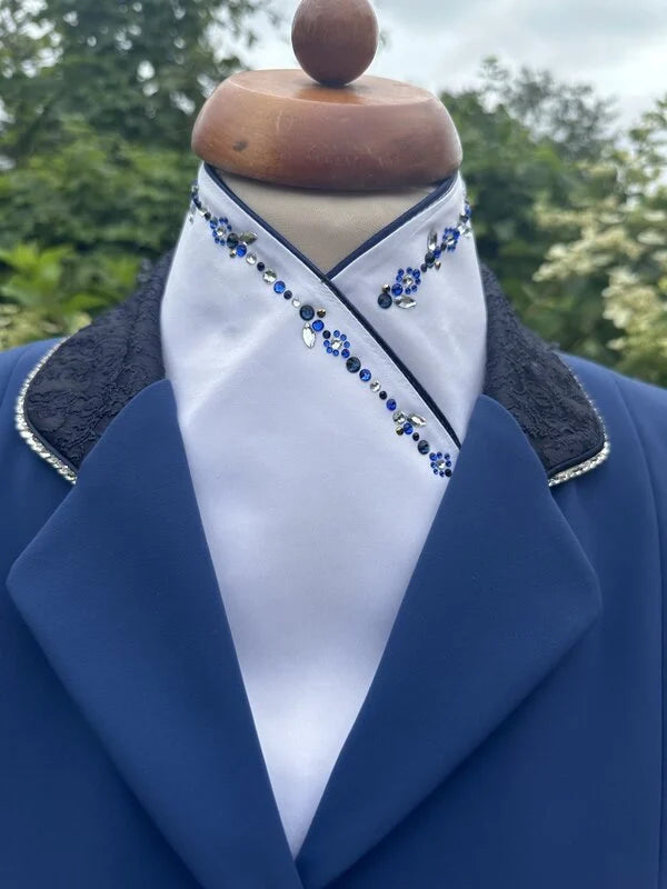 Plastron swarovski Plastronique by Lamantia classic Crystal denim blue