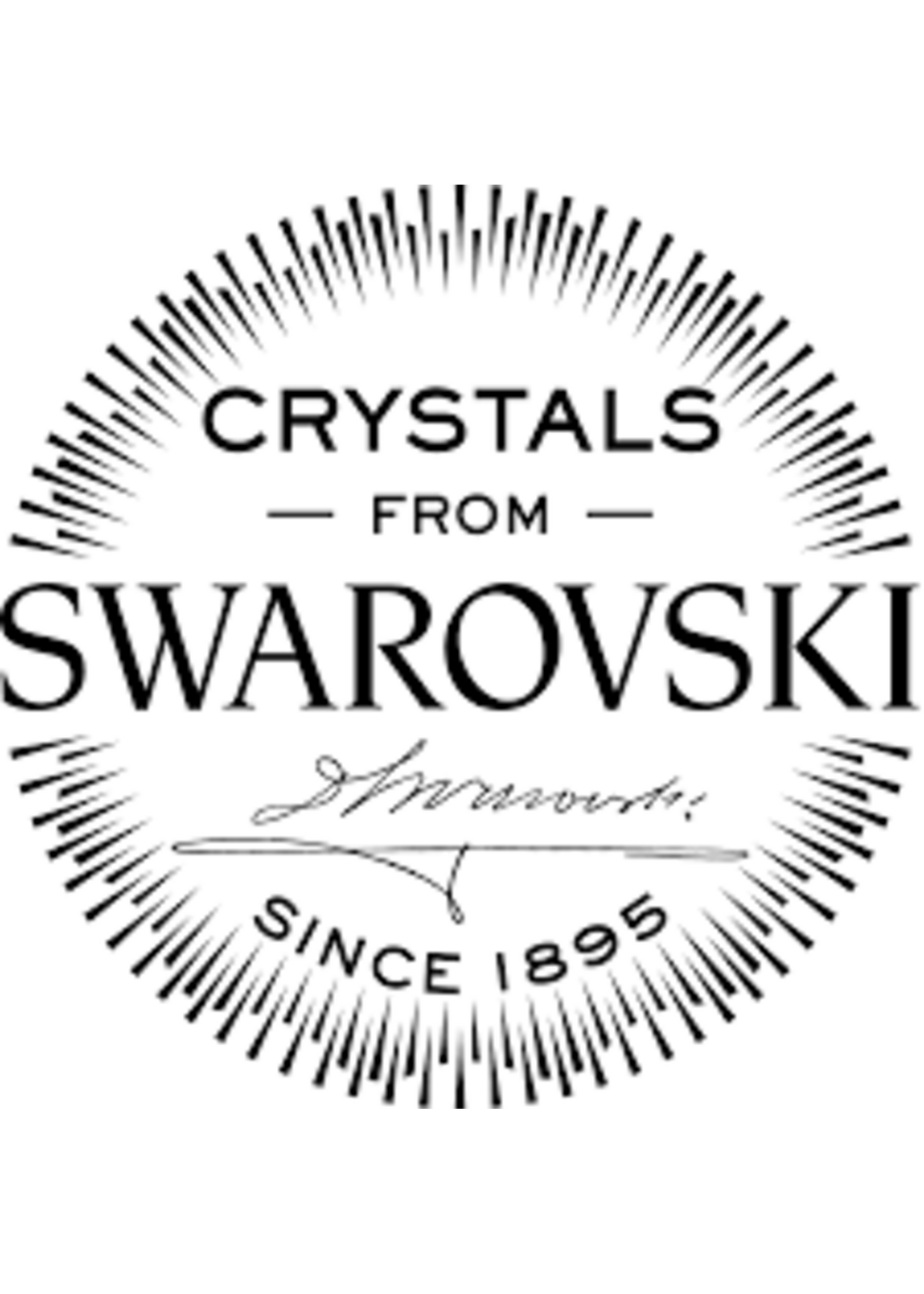Swarovski Wedstrijd nummer Wit Suede Crystal Saffier AB