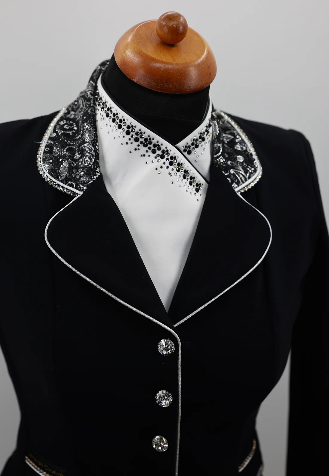 DEMO Lamantia Couture Mini Frack Silver Night SIZE 34