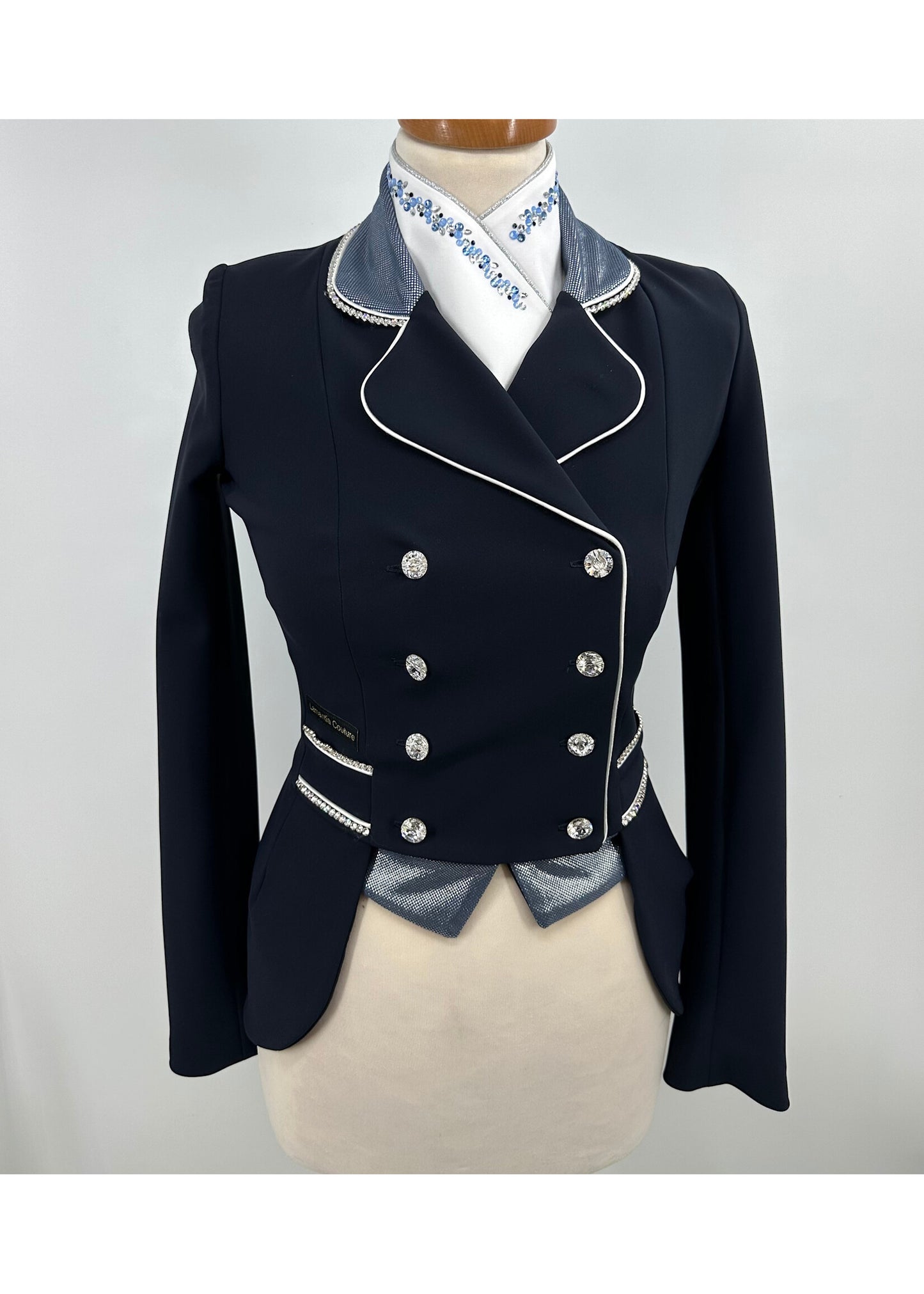 Lamantia Couture Mini Frack LE Suedine Ice blue diamond