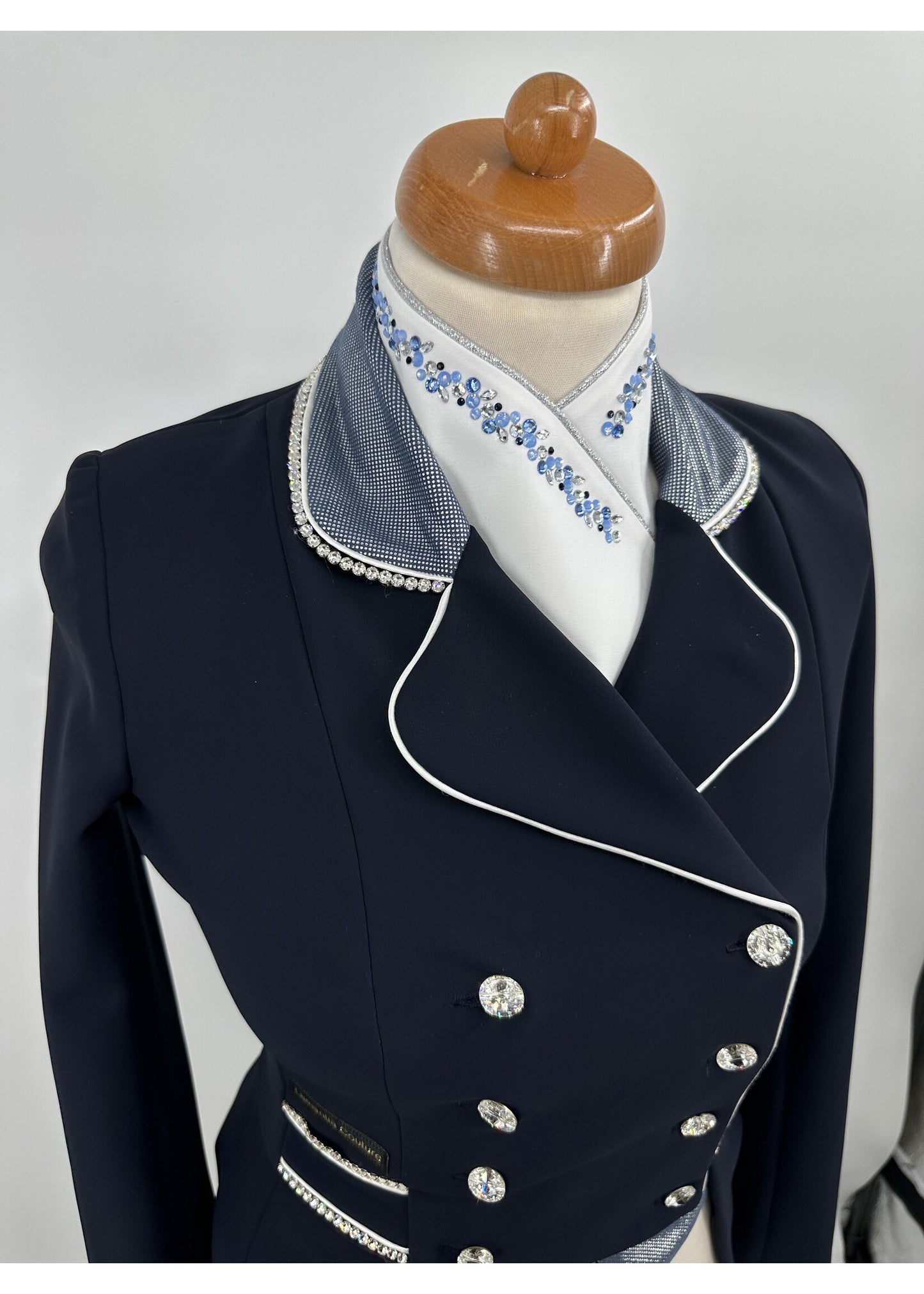 Lamantia Couture Mini Frack LE Suedine Ice blue diamond