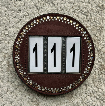 Swarovski Wedstrijd nummer Bruin Suede Golden Shadow Crystal 01