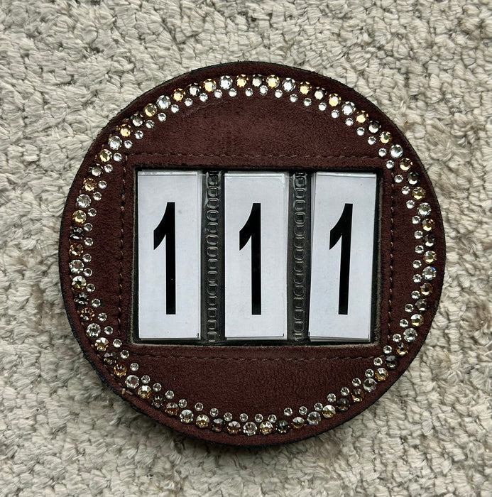 Swarovski Wedstrijd nummer Bruin Suede Golden Shadow Crystal 01