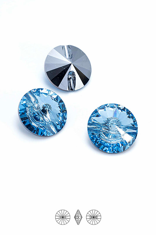 Swarovski knoop crystal 3015 Aquamarine 16 mm