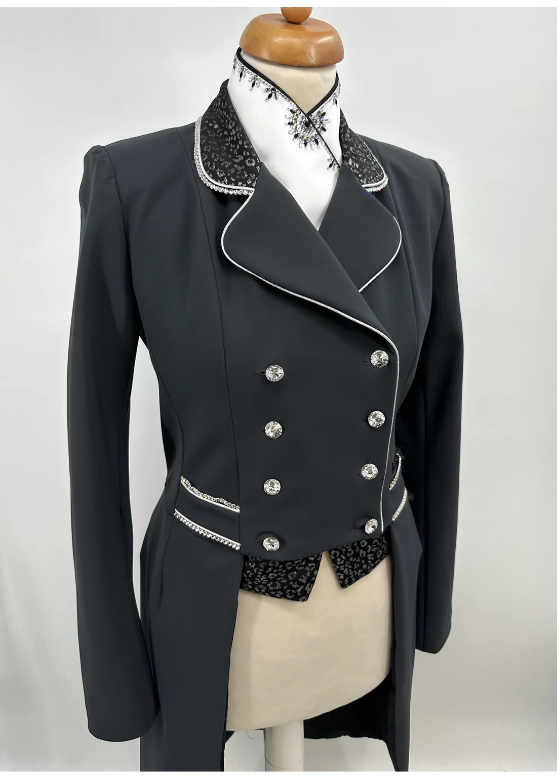 DEMO Lamantia Couture Frack Limited Edition Silver Grey Panther SIZE 38
