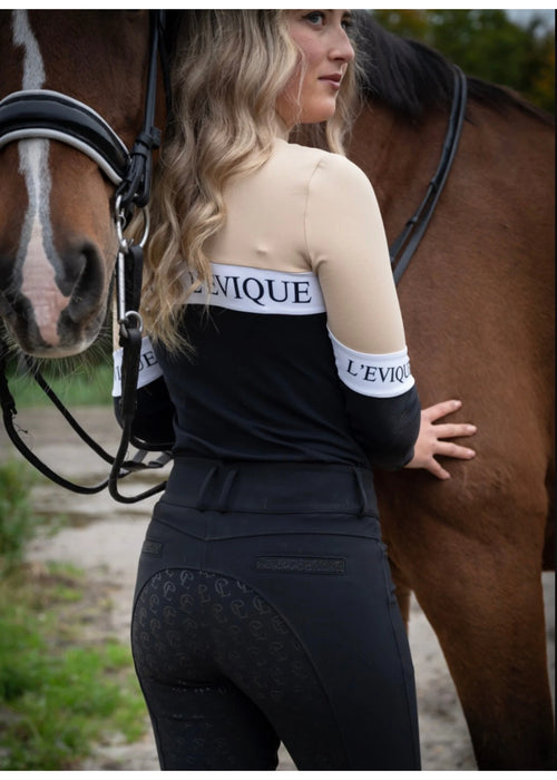 L'Evique Rijbroek Full grip Vita Zwart