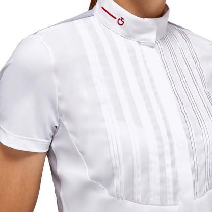 Cavalleria Toscana REVO Pleated Poplin short sleeve Size L ***