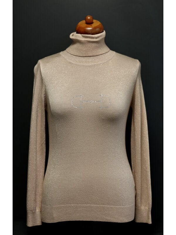 Lamantia couture Swarovski col trui shiny lurex