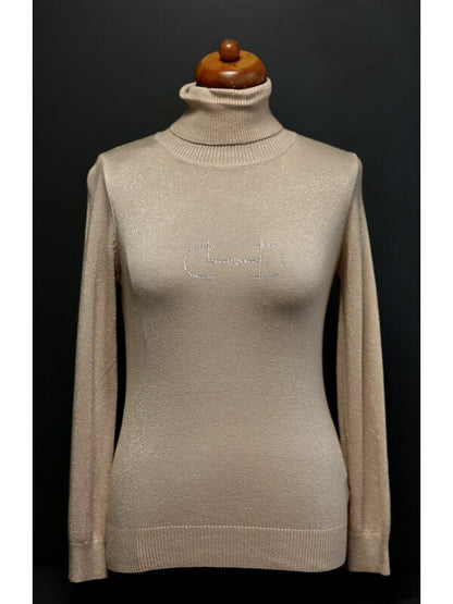 Lamantia couture Swarovski col trui shiny lurex