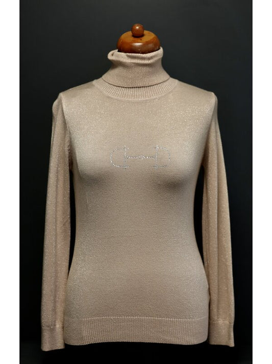 Lamantia couture Swarovski col trui shiny lurex