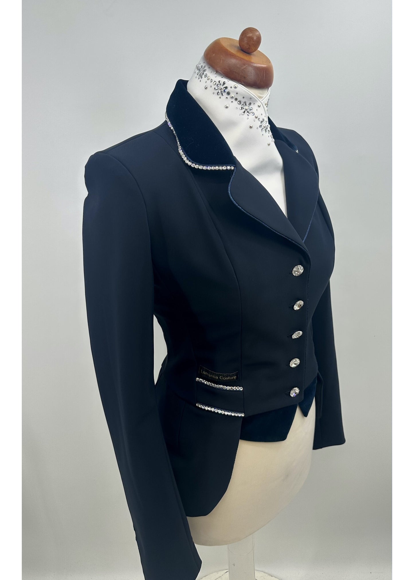 Lamantia couture Mini Frack Dark Blue Classic Velvet