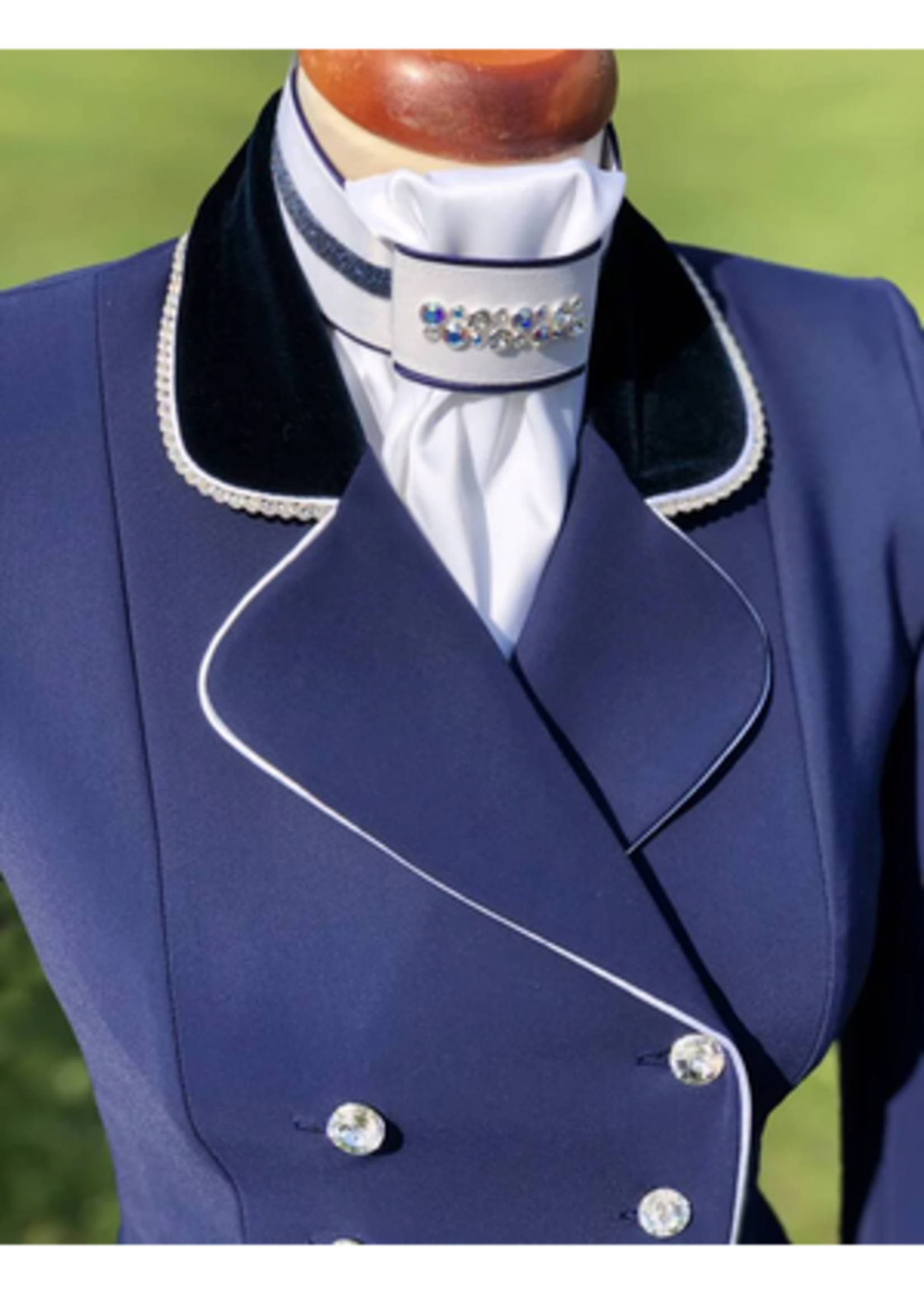 Lamantia couture slipjas licht blauw-wit