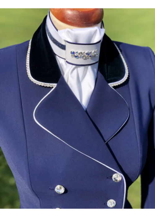 Lamantia couture slipjas licht blauw-wit