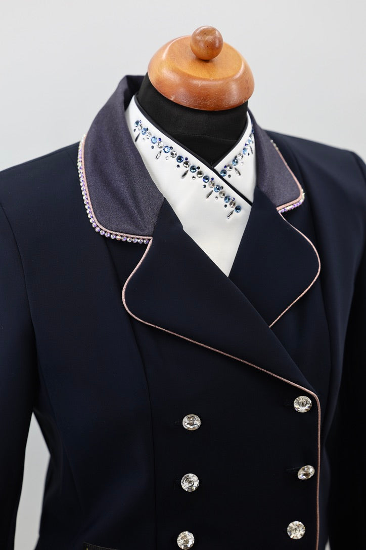 DEMO Lamantia Couture Mini Frack Rose Blue MAAT 40