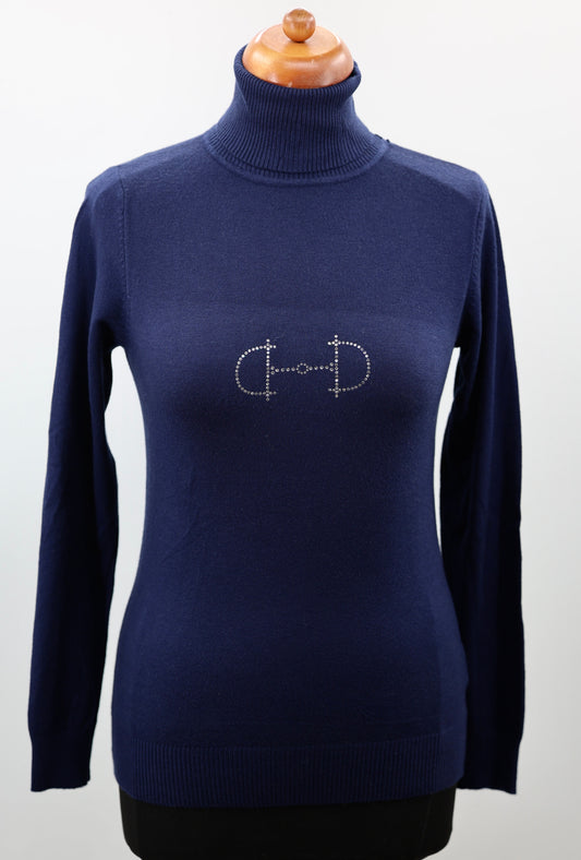 Equestrian style coltrui swarovski one size Blue