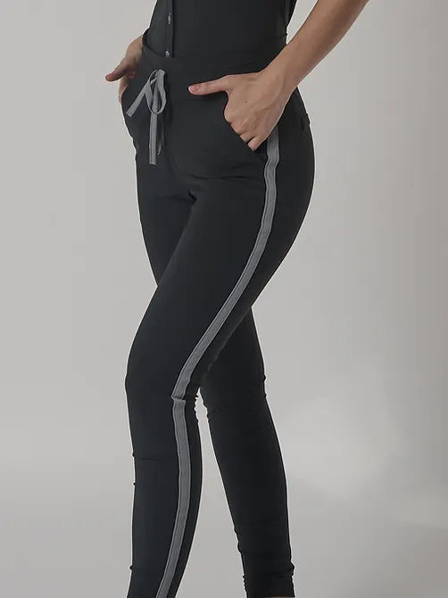 Aviar Sportive travel pants in Black with Grey Accents