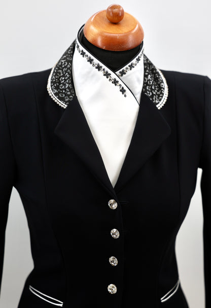 Swarovski Plastron Lamantia Crystal Flower Rocks Black