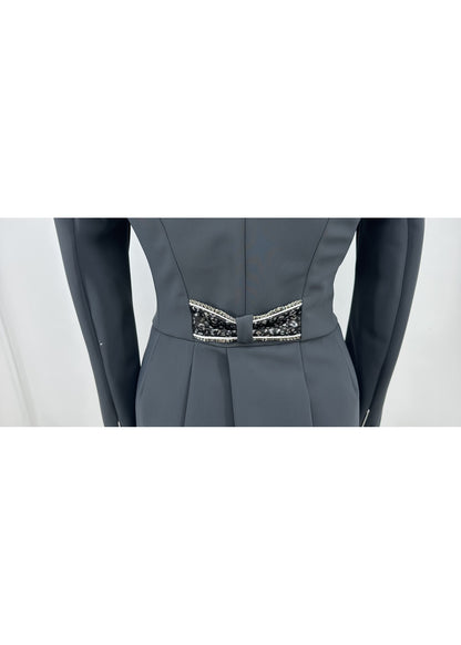 Lamantia Couture Mini Frack Silver Gray Panther