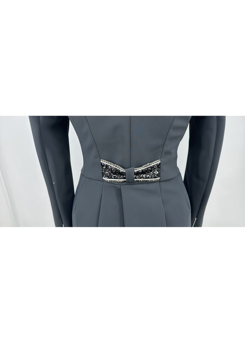 Lamantia Couture Mini Frack Silver Grey Panter
