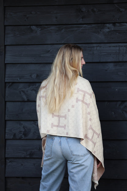 Horses and Lifestyl H Scarf Taupe
