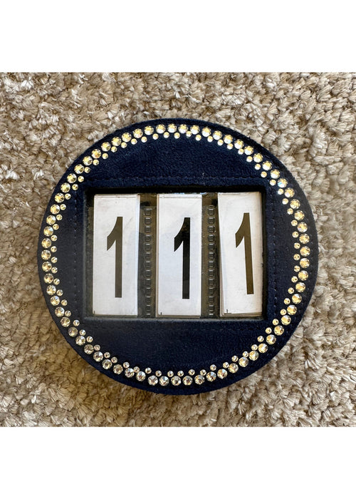 Swarovski Wedstrijd nummer Blauw Suede Crystal