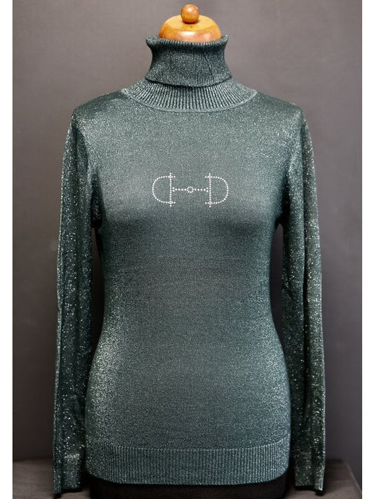 Lamantia couture Swarovski col trui shiny lurex