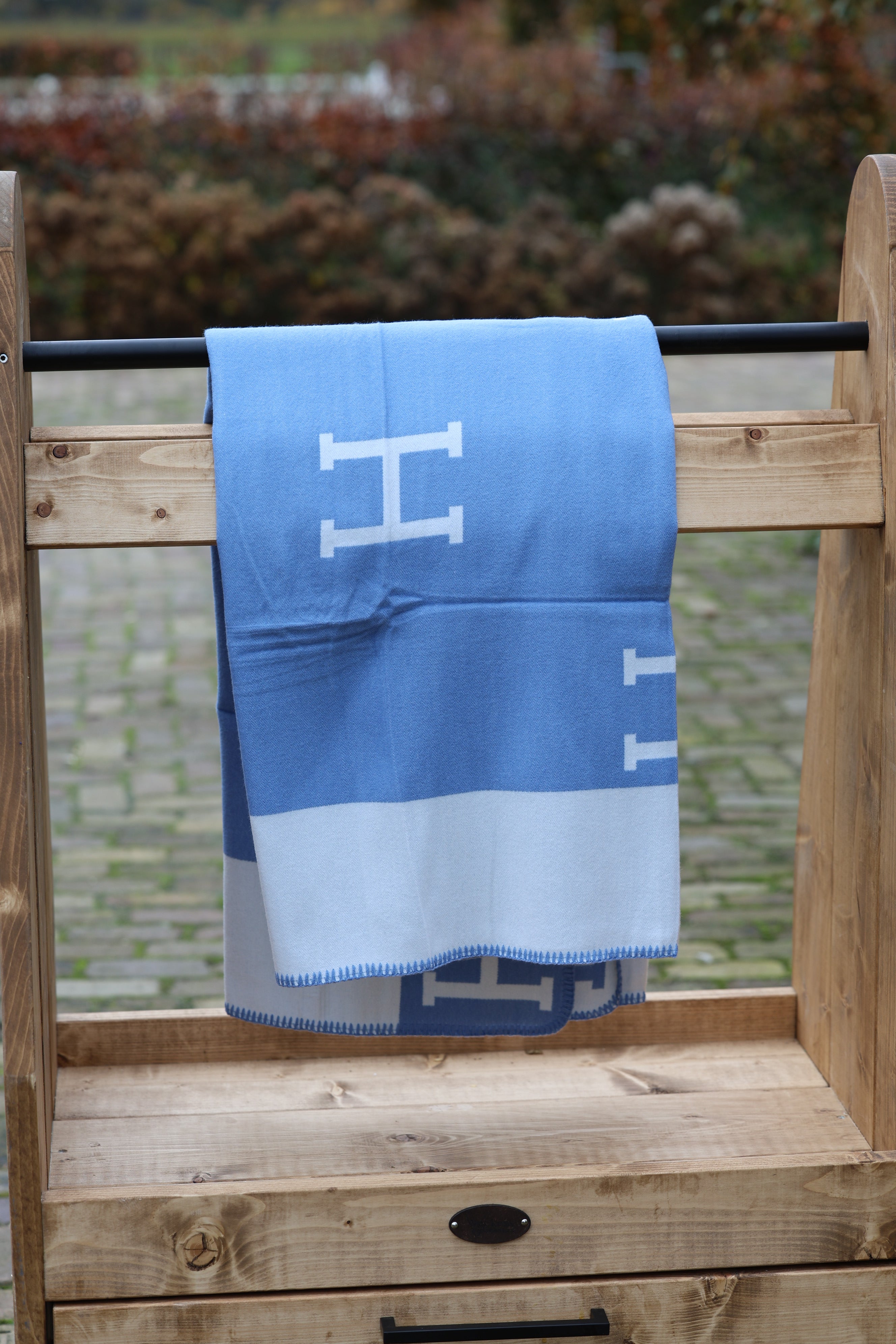 Horses and Lifestyle luxe H Plaid Baby Blue