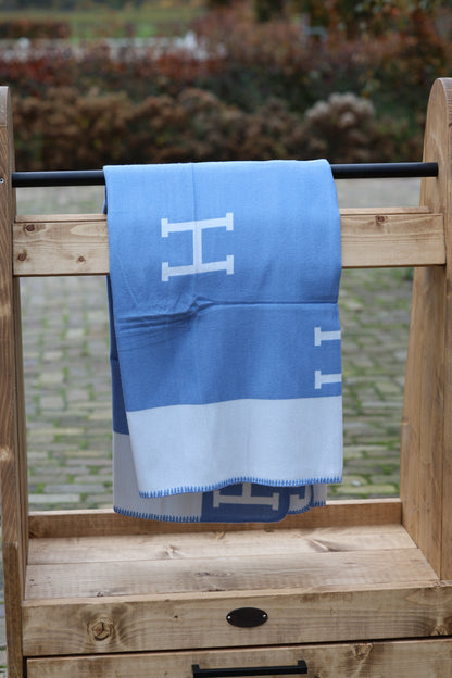 Horses and Lifestyle luxe H Plaid Baby Blue