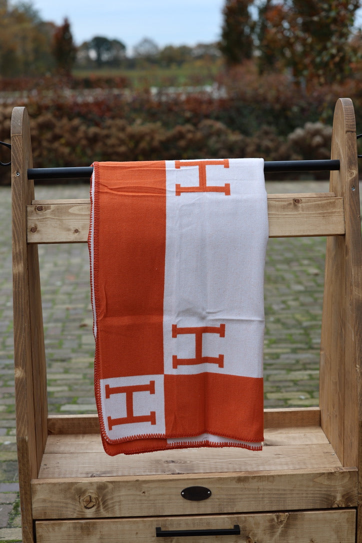 Horses and Lifestyle luxe H Plaid Orange