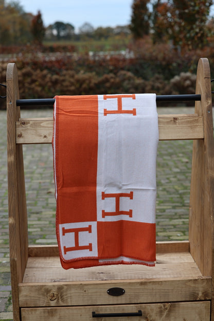 Horses and Lifestyle luxe H Plaid Orange
