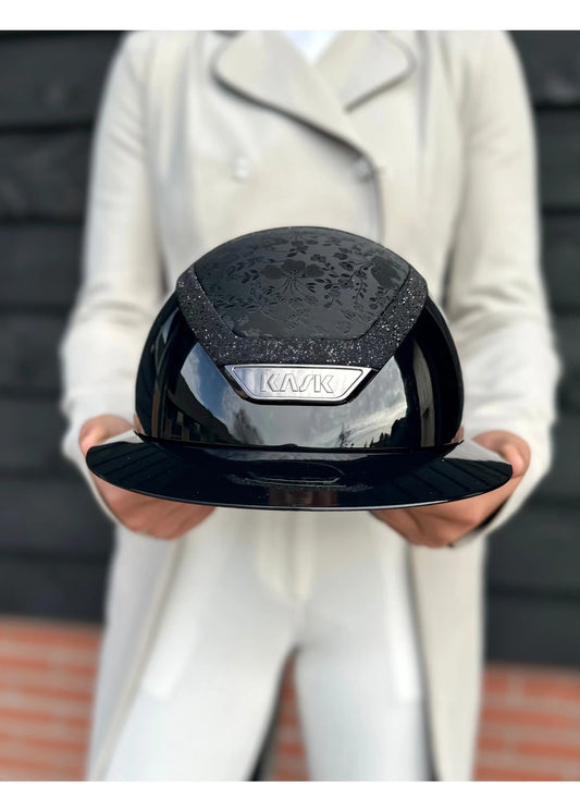 Kask Swarovski Limited Edition Black Flower