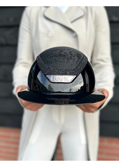 Kask Swarovski Limited Edition Black Flower