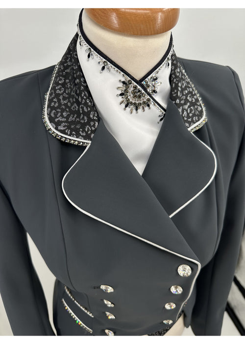 Lamantia Couture Mini Frack Silver Grey Panter