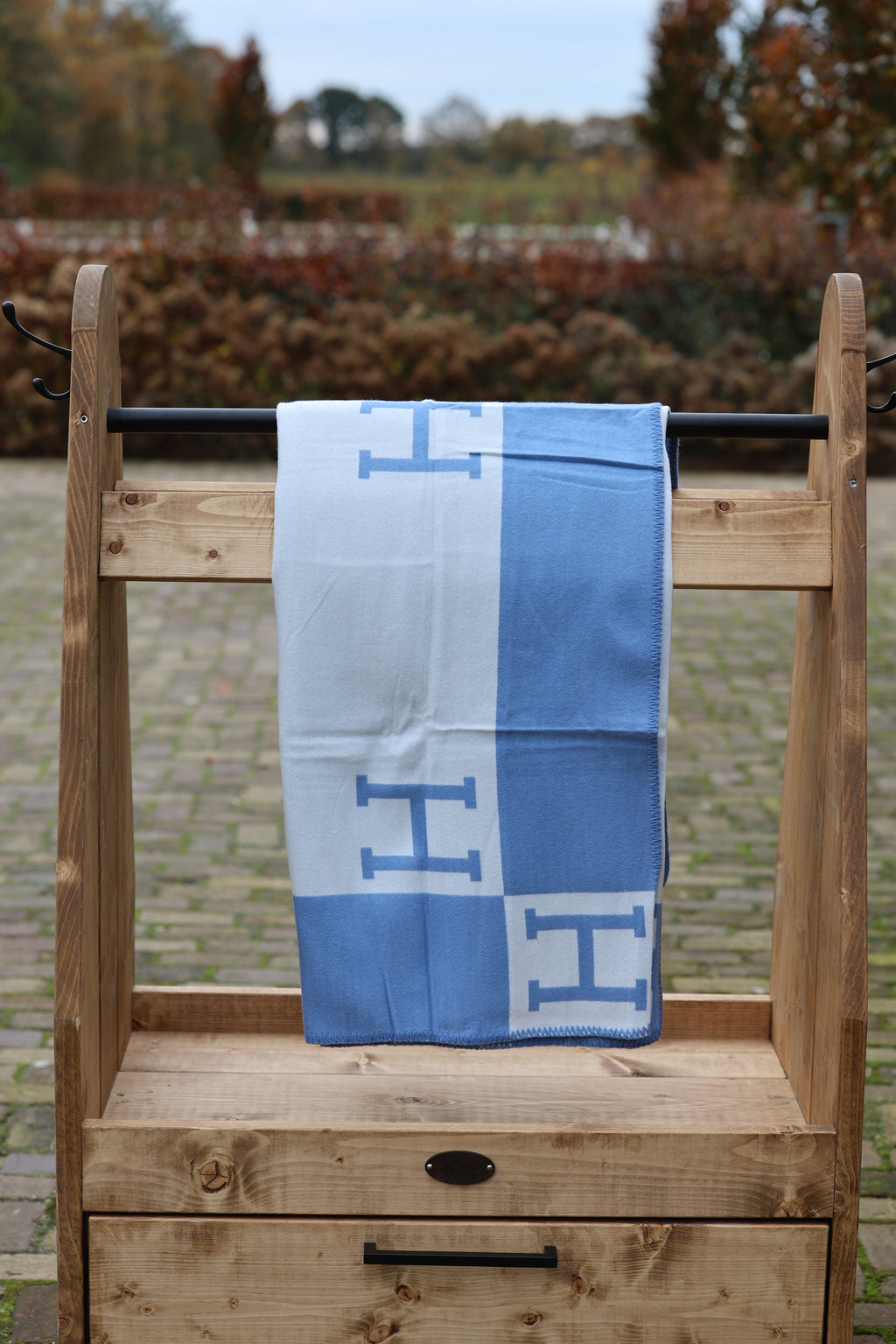 Horses and Lifestyle luxe H Plaid Baby Blue