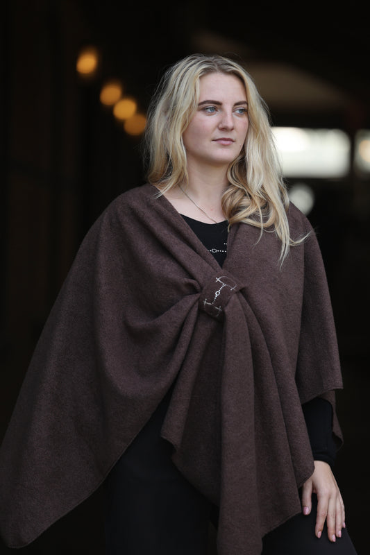 Omslagdoek Fleece Swarovski Chocolat