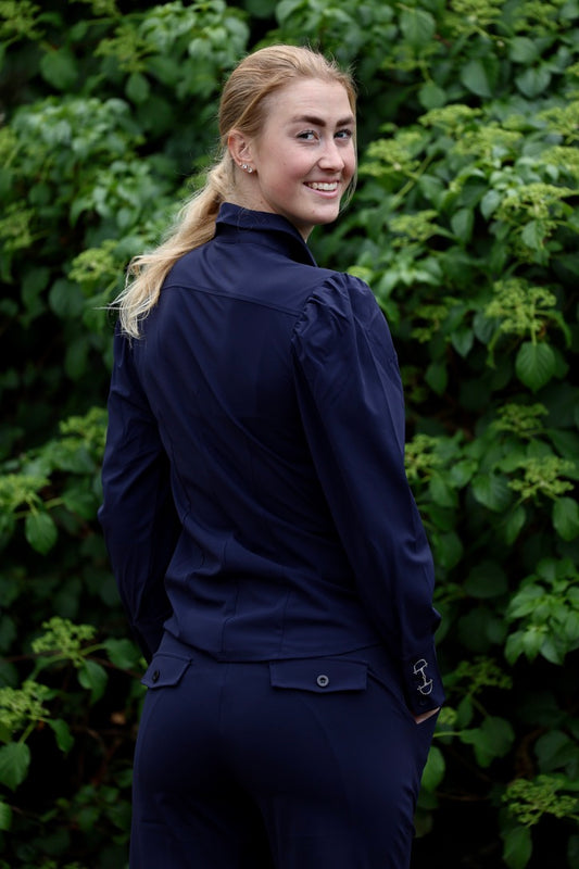 Equestrian Style Broek Swarovski Blue