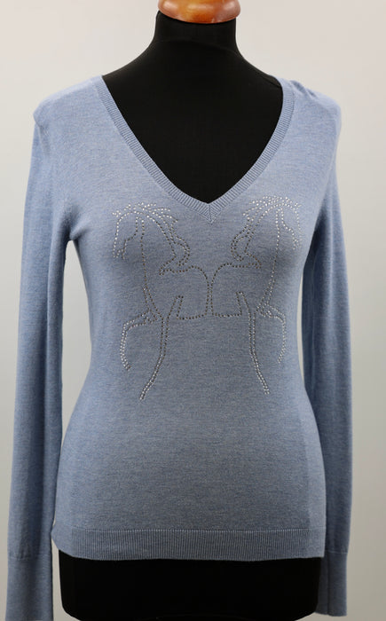 Equestrian Style NoConcept Signature Swarovksi V-Hals Blauw
