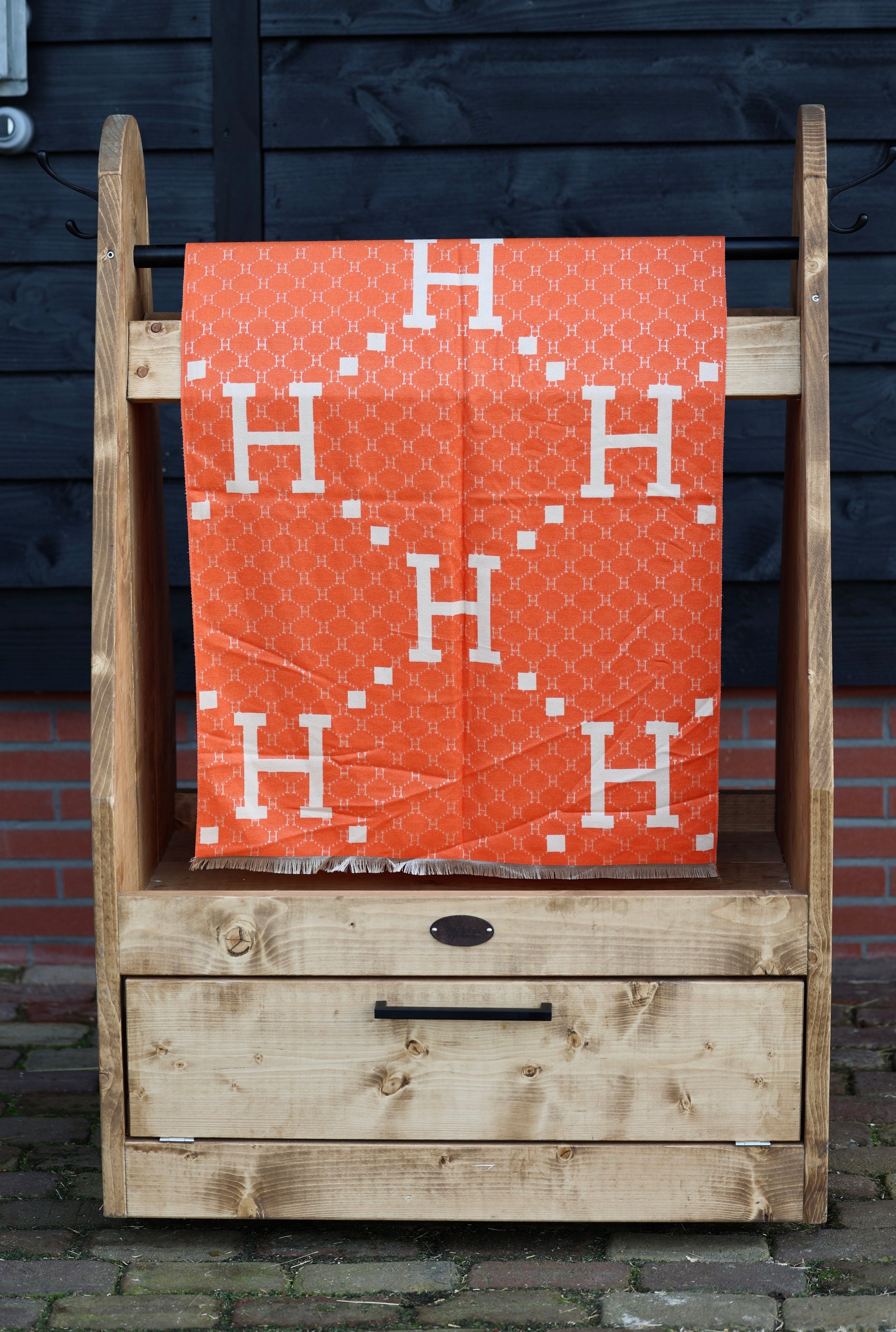 Horses and Lifestyl H Scarf Orange