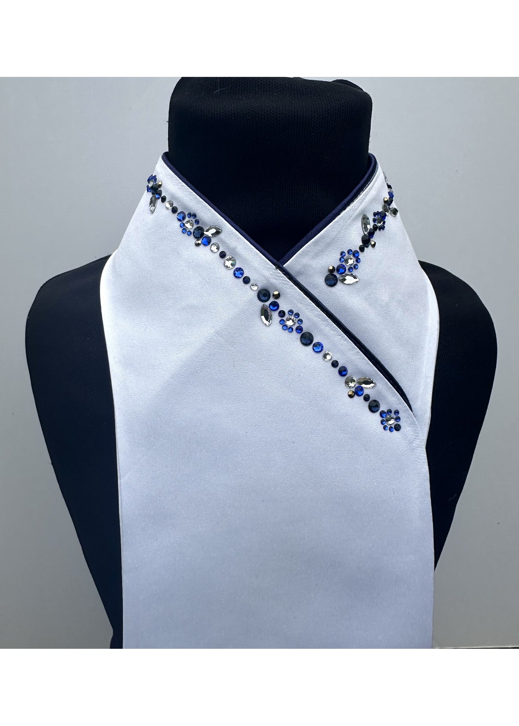 Plastron swarovski Plastronique by Lamantia classic Crystal denim blue