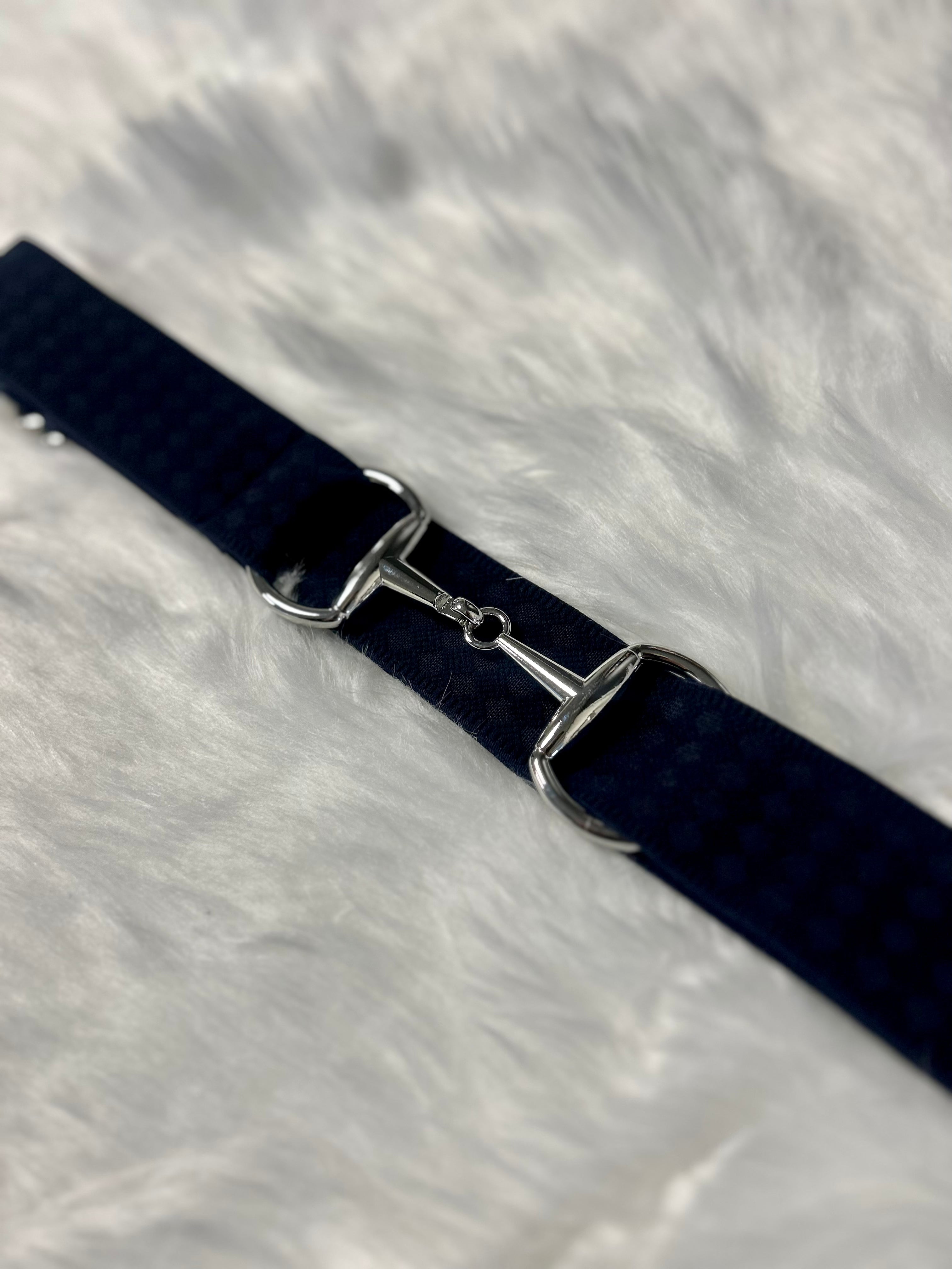 Shiny bit riem - Blauw/Square